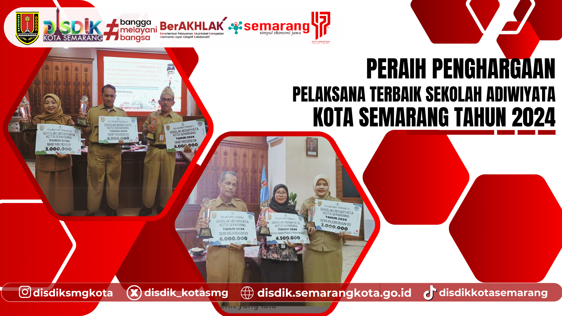 Peraih Penghargaan Pelaksana Terbaik Sekolah Adiwiyata Kota Semarang Tahun 2024